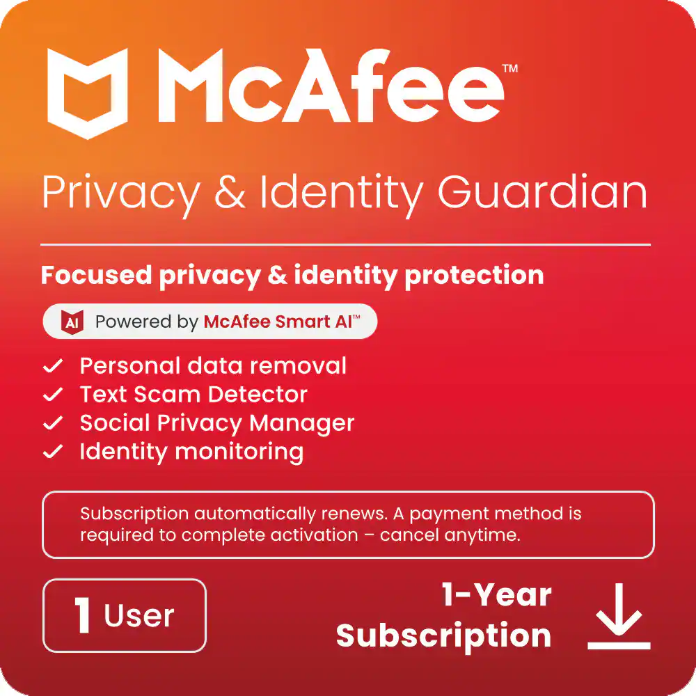 McAfee® Identity Theft Protection – 1 Year